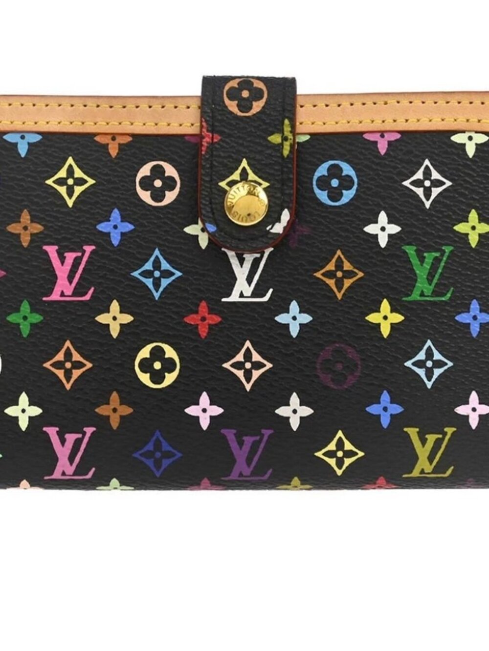 Louis Vuitton Black Multicolor Portefeuille Viennois Wallet